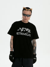RTVG(RETROVEGAS) Bone dragon spoof t-shirt