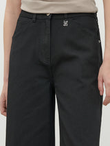 (PT-5682)ESSENTIAL SOLID WIDE PANTS