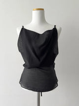 Draped Tencel See-through Bustier