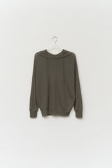(W) Seal Sheer Hooded Top