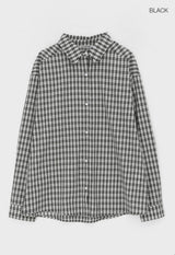 [MADE] Muto Oversized-Fit Checkered Shirt