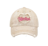 Heart Denim Ball Cap