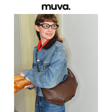 muva.クロスボディ ホーンシェイプ レザーバッグ