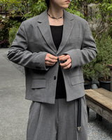 LUMI Oversized Crop Blazer