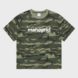 カモ パターン ベーシック ロゴ クロップ Tシャツ グリーン