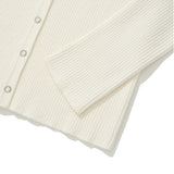 KIRSH PLAIN V NECK SLIM CARDIGAN - WHITE      
