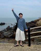 Rok Linen Pintuck Bermuda Pants