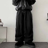 Hey 3ライントラックフリースバンディングワイドパンツ