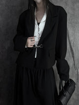 bold buckle cropped jacket (unisex)