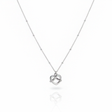 [tripleS Lynn Necklace] プレッツェルカラーボーンネックレス - Silver Color