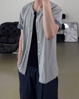 Moment Check Roll-Up Short Sleeve Cardigan