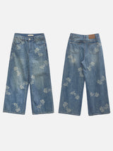 Hazel Flower Denim Pants (1c)