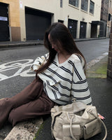 [ORIGINAL] Shara Double Pocket Leather Tote Bag