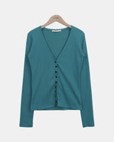 Dvain Lace Deep V-Neck Cardigan