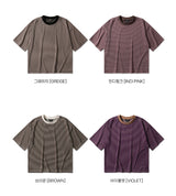 26SS★ Georgette Cool Stripe Short Sleeve T-shirt