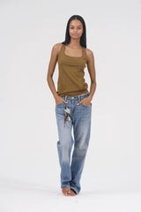 That's neat - Low-Rise Distressed Lightweight Denim Jeans