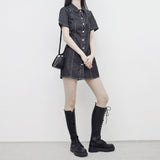 hoz ステッチデニムドレス