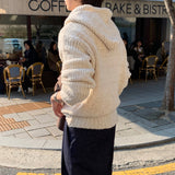 LMN St. 3 Button Alpaca Hooded Knitwear (3 colors)