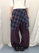 Semi-balloon pocket cotton pants