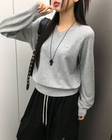 キャラメルカラーVネックニット