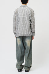Jian Cropped Checked Shirt (3color)