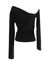 cubic lettering off shoulder T