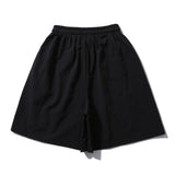 CURVE LINE TRACK HALF PANTS BLACK