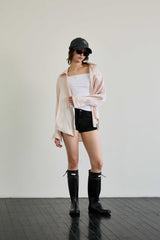 LUMINOUS OVERSIZED SHIRT / ROSE PINK