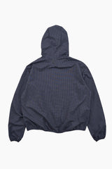 Loop check hoodie zip-up jumper