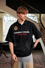 Distressed Badge Wash Polo
