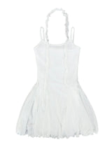 flared scarf mini dress (2color)