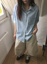 [unisex] ハシルカーペンダーバミューダバンディングパンツ