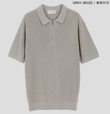 Jake Silket Hachi Half Zip-up Short Sleeve Knit