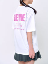ラビットTシャツ_ホワイト/ピンク