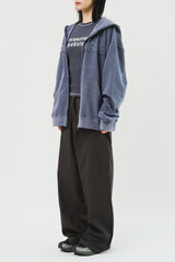 Pigment Applique Hooded Zip Up (3color)