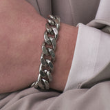 Thick chain bracelet stainless steel_CLEF OG NO.2 BRC