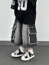 cut-off big pocket shorts