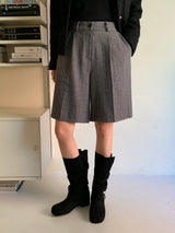 [MADE] Fidic Wool Herringbone Bermuda Pants