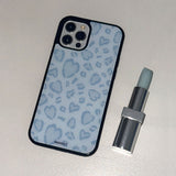 [Magsafe]Leopard Heart glass case / Sky