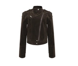 Suede Rider Cropped Jacket