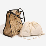 Raffia Hollow Basket Shoulder Tote Bag