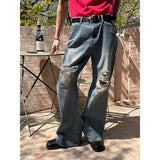 [Unisex] Tin washing boots cut denim pants