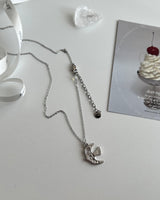 brd Lovely Bird Stainless Steel Lucky New Long Beads Layered Coin Luck Necklace