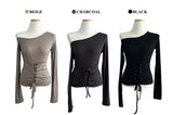 Loana Back Corset One-off  Shoulder T-shirt