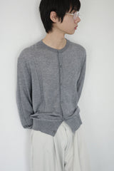 crew neck fine cardigan