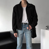 Chen Semi-cropped button suede jacket (3 colors)