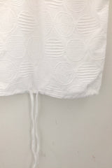 embossed shirring strap t