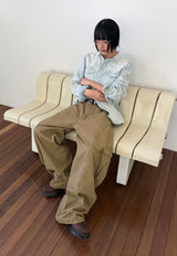 CURVE LINE CARGO PANTS
