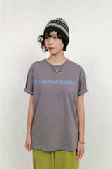 YWD ロゴTシャツ_チャコール