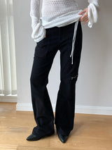 High-End Zipper Long Bootcut Pants